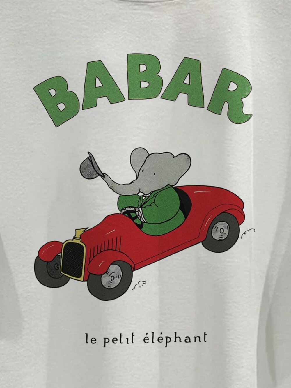 Babar The Elephant Washed White Tee - Picture 2 of 5
